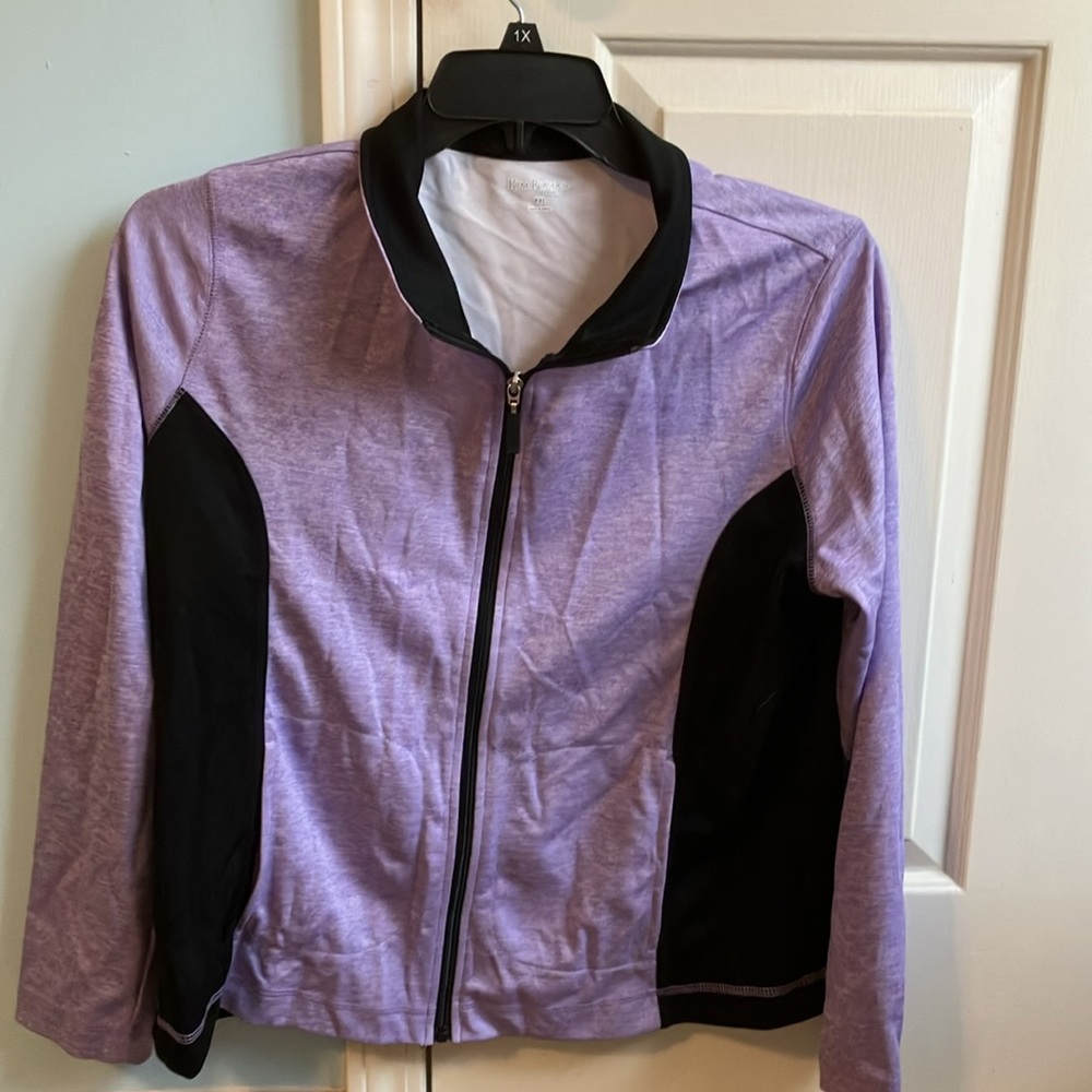 Kim Rogers purple lightweight jacket. PXL